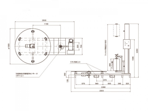 ストレッチ包装機半自動タイプ